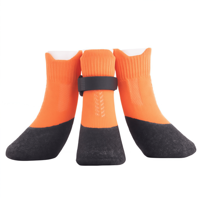 Breathable Mesh Knit Dog Socks with Anti-Slip Waterproof Latex Sole & Adjustable Strap