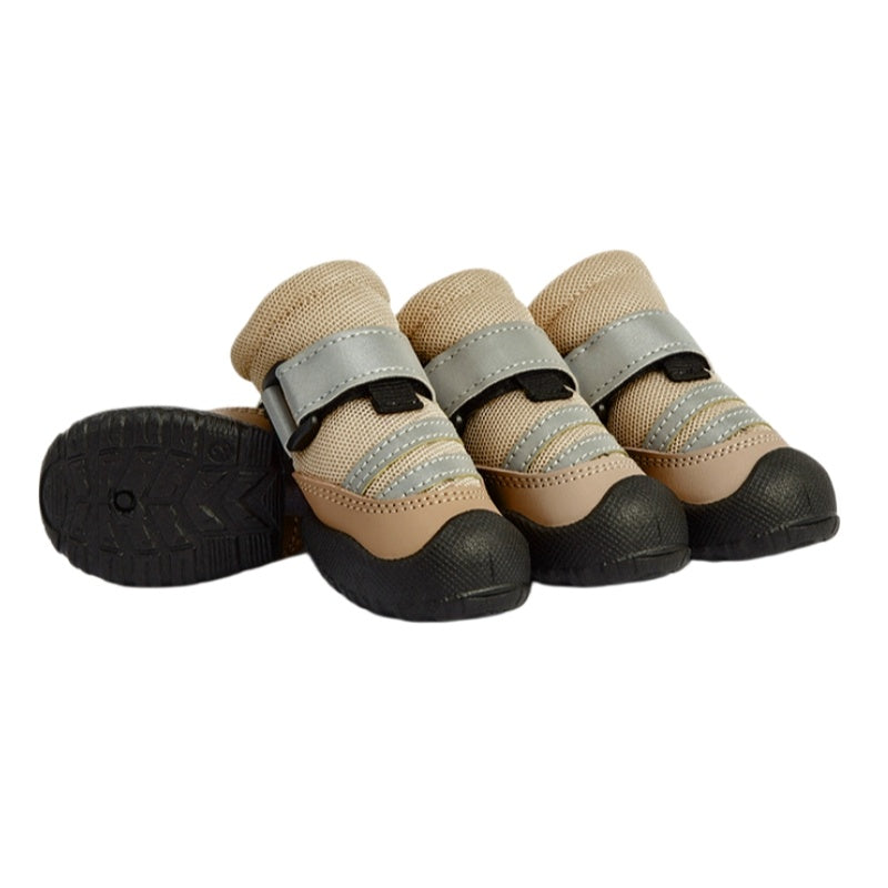 Breathable All-Weather Dog Boots with Anti-Slip Rubber Sole & Reflective Straps - All-Terrain Paw Protectors