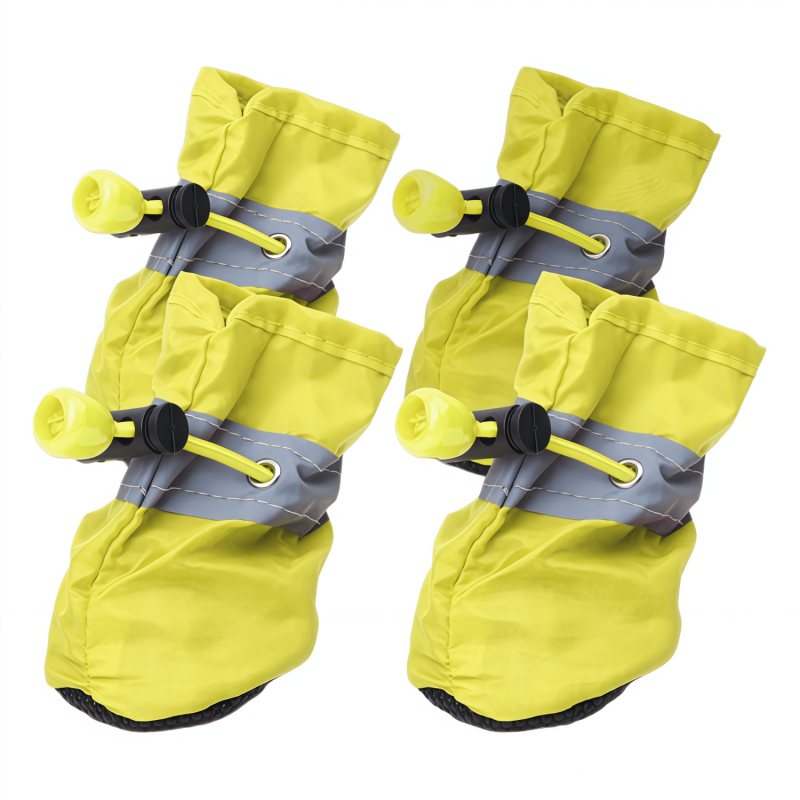 Water-Resistant Soft-Sole Dog Boots with Anti-Slip Sole and Reflective Straps