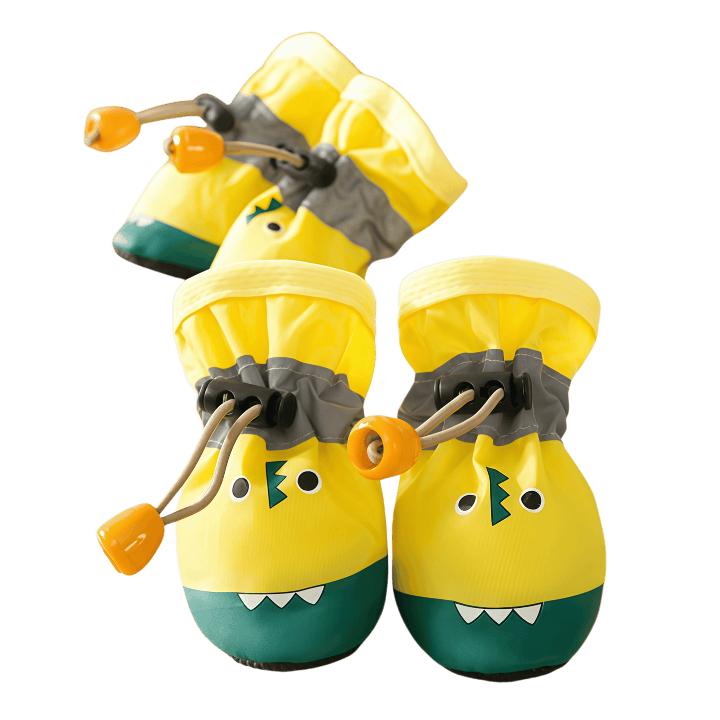 Anti-Slip Dog Boots with Adjustable Drawstring, Soft Sole Crocodile Pet Shoes - 4 Pack