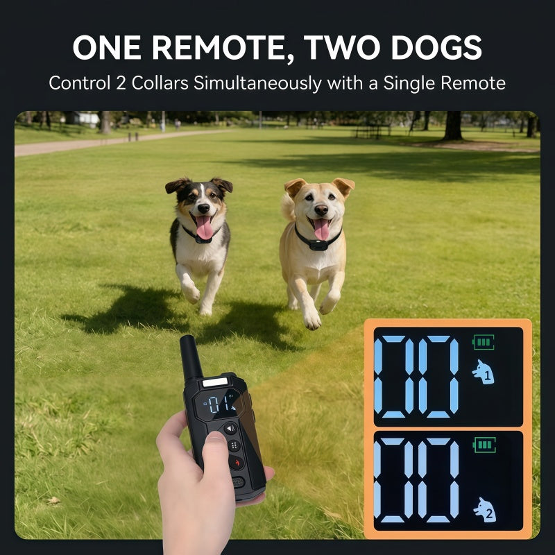Rechargeable Dog Training Collar with Remote - 2600ft / 800m Control Range, 3 Training Modes