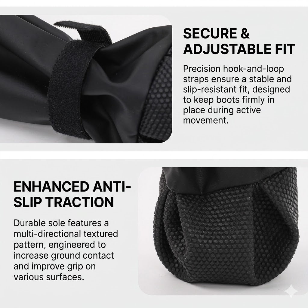 Adjustable Dog Suspender Boots - Water-Resistant Pet Leggings with Anti-Slip Paw Protection