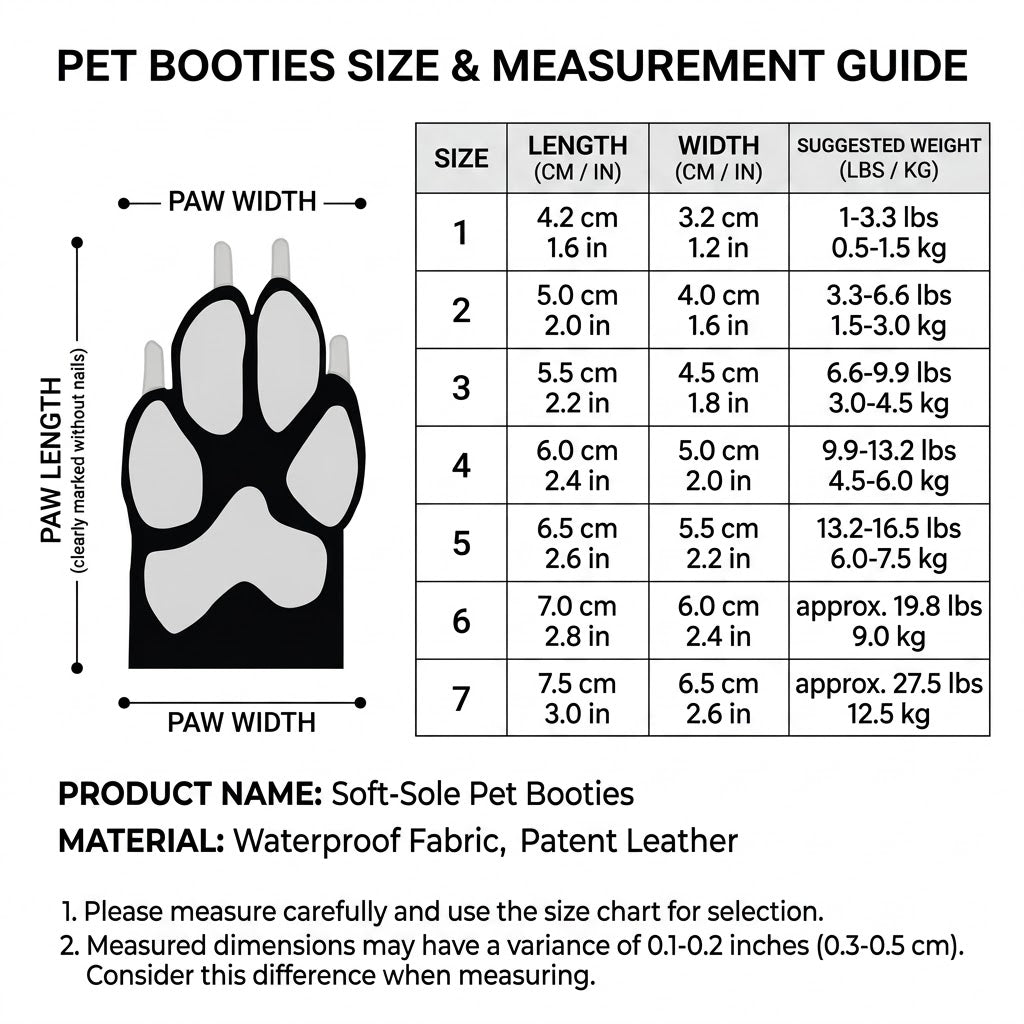 Water-Resistant Soft-Sole Dog Boots with Anti-Slip Sole and Reflective Straps