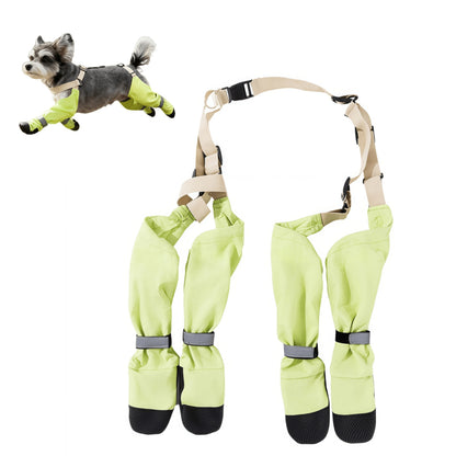 All-Terrain Dog Suspender Boots with Integrated Harness System - Waterproof, Anti-Slip Paw Protection