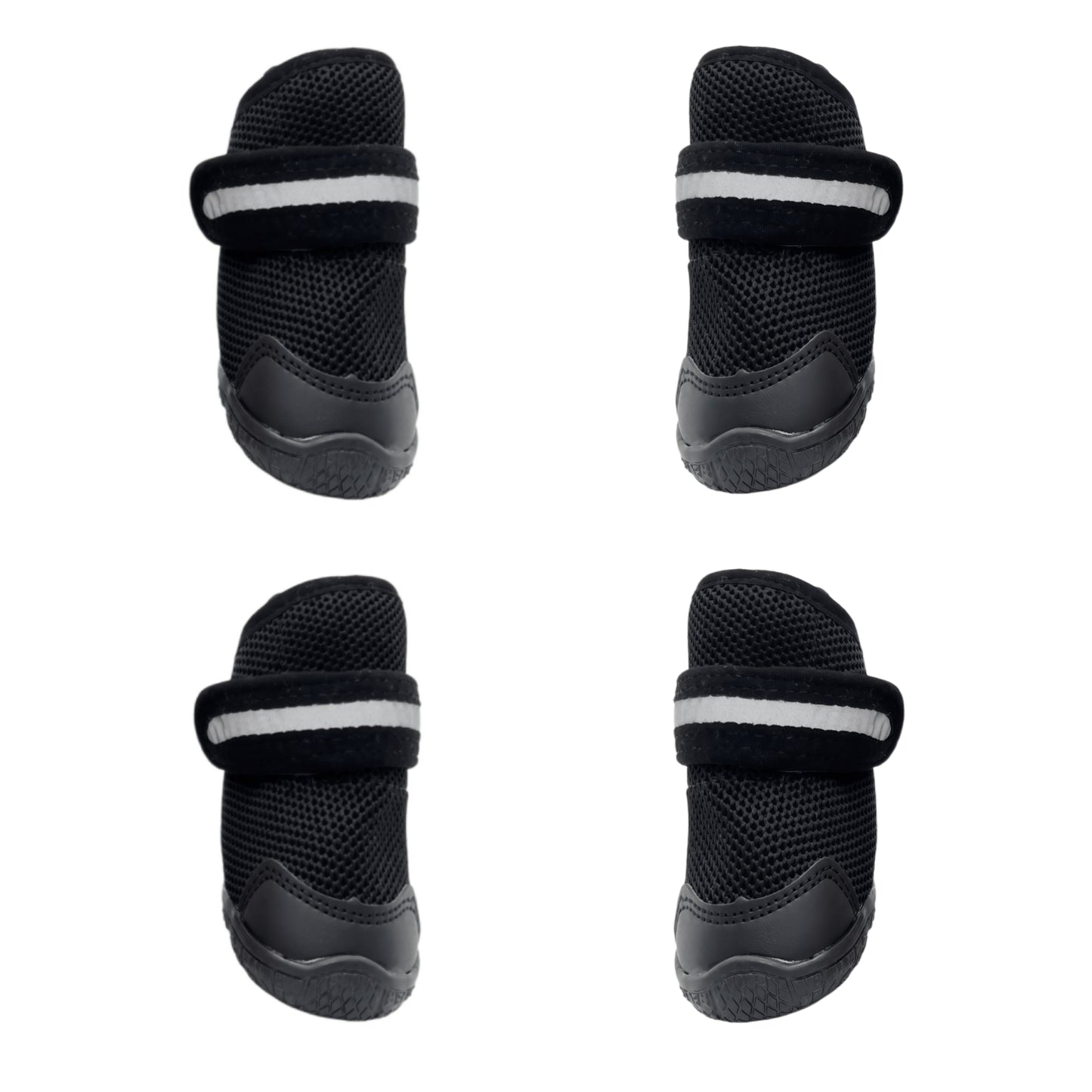 Reflective Dog Boots with Anti-Slip Sole & Breathable Mesh - All-Weather Paw Protection (Set of 4)