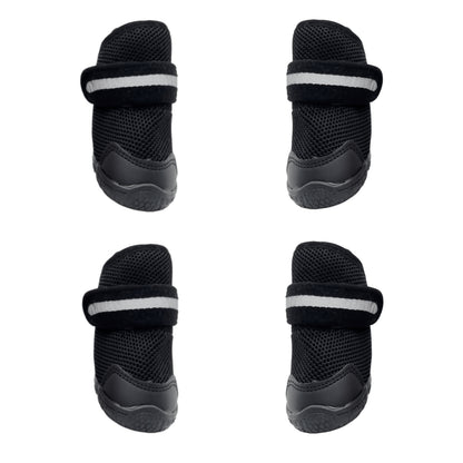 Reflective Dog Boots with Anti-Slip Sole & Breathable Mesh - All-Weather Paw Protection (Set of 4)