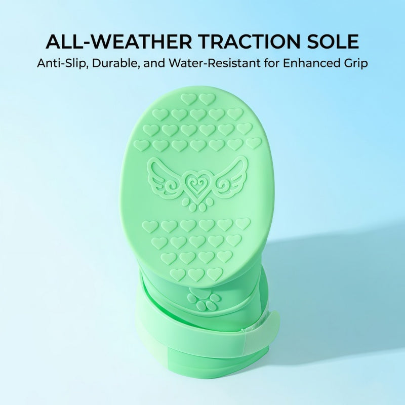 Waterproof Dog Rain Boots - Anti-Slip Silicone Paw Protectors with Adjustable Straps