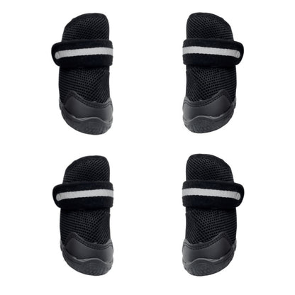 Reflective Dog Boots with Anti-Slip Sole & Breathable Mesh - All-Weather Paw Protection (Set of 4)
