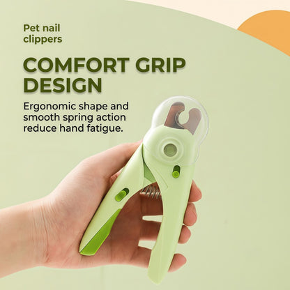 Professional Pet Nail Clipper with LED Light & Nail Catcher - Ergonomic Cat & Dog Grooming Trimmer