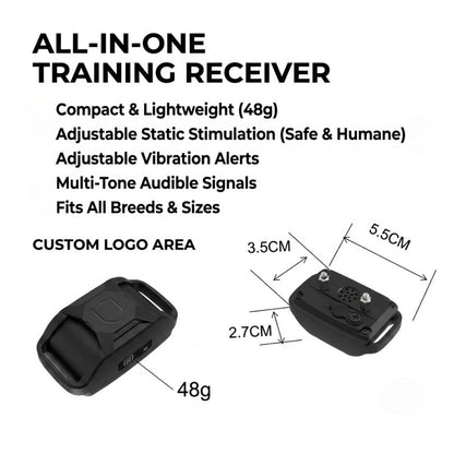 Rechargeable Dog Training Collar with Remote - 600M (2000FT) Range, IP67 Waterproof, 3 Training Modes (Beep, Vibration, Static), Fits 8-150 lbs Dogs