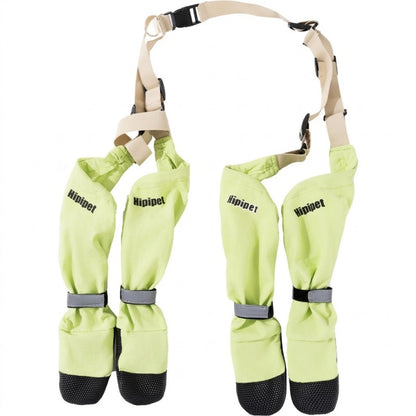 All-Terrain Dog Suspender Boots with Integrated Harness System - Waterproof, Anti-Slip Paw Protection