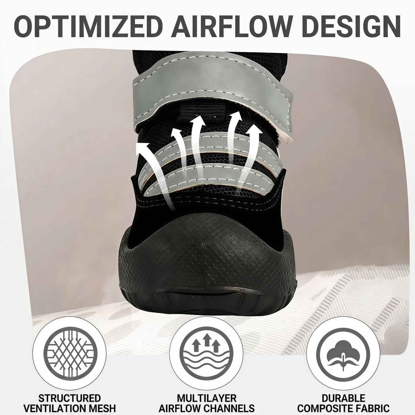 Breathable All-Weather Dog Boots with Anti-Slip Rubber Sole & Reflective Straps - All-Terrain Paw Protectors
