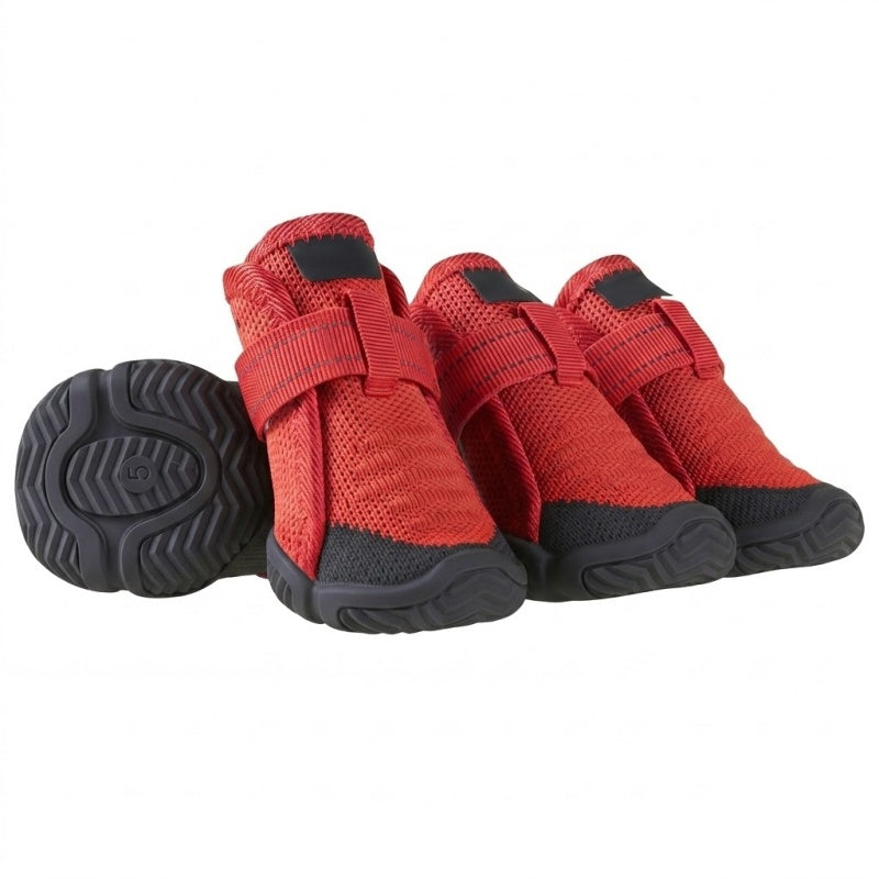 Breathable Knit Mesh Dog Boots with Anti-Slip Rubber Sole and Reflective Straps