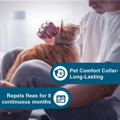 Flea and Tick Collar for Cats - 8-Month Protection, Waterproof, Natural Ingredients, 2-Pack
