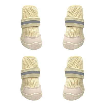 Reflective Dog Boots with Anti-Slip Sole & Breathable Mesh - All-Weather Paw Protection (Set of 4)