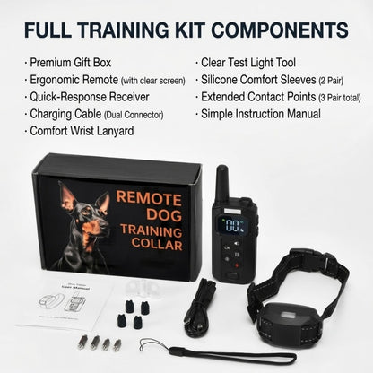 Rechargeable Dog Training Collar with Remote - 2600ft / 800m Control Range, 3 Training Modes