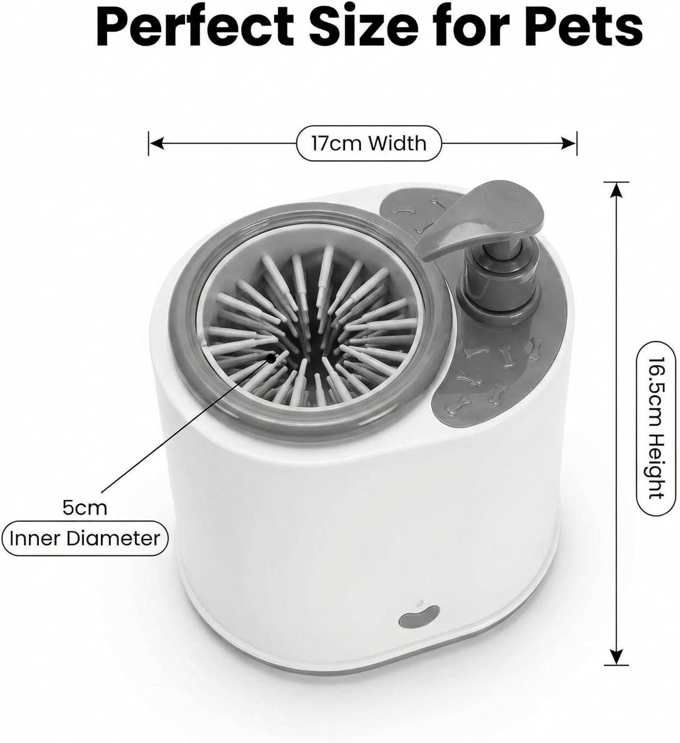 Automatic Dog Paw Cleaner with Soap Dispenser - Electric Portable Pet Paw Washer Cup with Soft Silicone Bristles