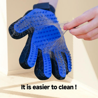 Pet Grooming Gloves, Soft Silicone Gentle Deshedding Brush Gloves for Dogs & Cats, Breathable Mesh