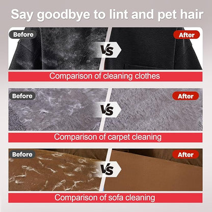 Reusable Pet Hair Remover Glove, Electrostatic Dual-Directional Fabric Lint Mitt for Couch, Furniture, Carpet, Bedding & Clothing