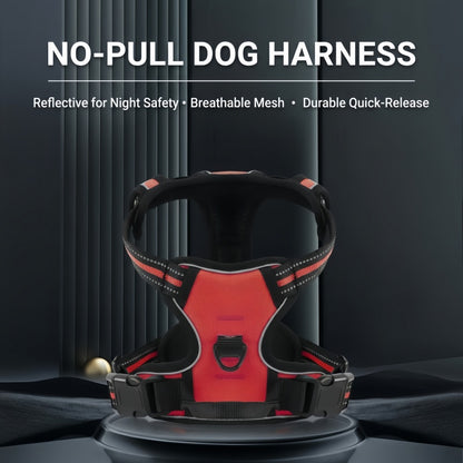 Reflective No-Pull Dog Harness with Control Handle and Leash Set - Adjustable Breathable Padded Pet Vest for Small Medium Large Dogs