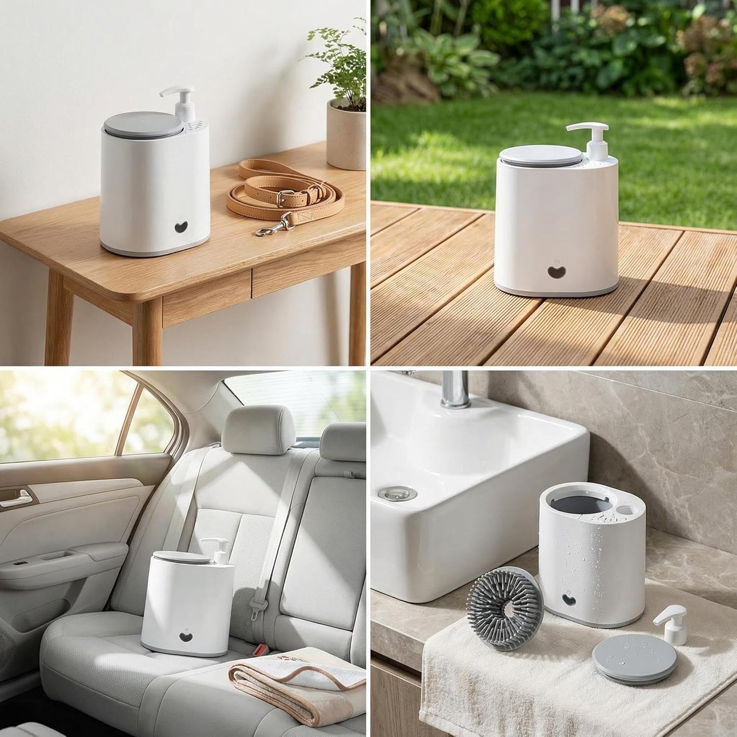 Automatic Dog Paw Cleaner with Soap Dispenser - Electric Portable Pet Paw Washer Cup with Soft Silicone Bristles