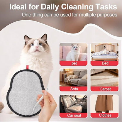 Reusable Pet Hair Remover Glove, Electrostatic Dual-Directional Fabric Lint Mitt for Couch, Furniture, Carpet, Bedding & Clothing