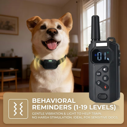 Rechargeable Dog Training Collar with Remote - 2600ft / 800m Control Range, 3 Training Modes
