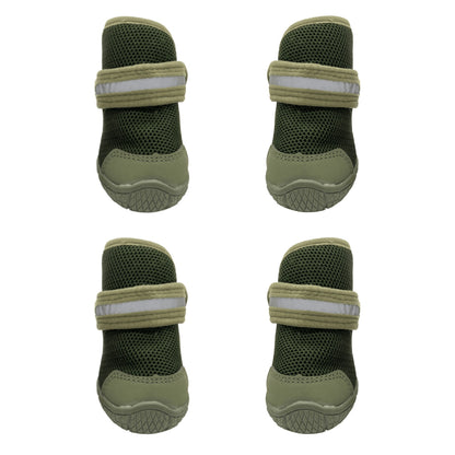 Reflective Dog Boots with Anti-Slip Sole & Breathable Mesh - All-Weather Paw Protection (Set of 4)