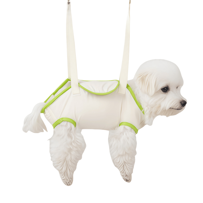 Breathable Pet Grooming Hammock Sling with Alloy Hooks & Adjustable Straps for Dogs and Cats