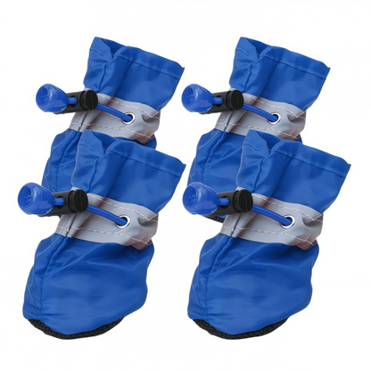 Water-Resistant Soft-Sole Dog Boots with Anti-Slip Sole and Reflective Straps