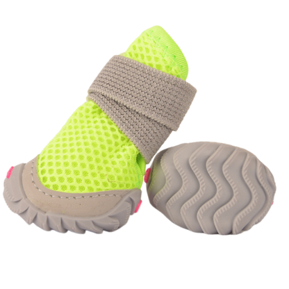 Breathable Mesh Dog Shoes with Non-Slip Rubber Sole, Adjustable Paw Protectors