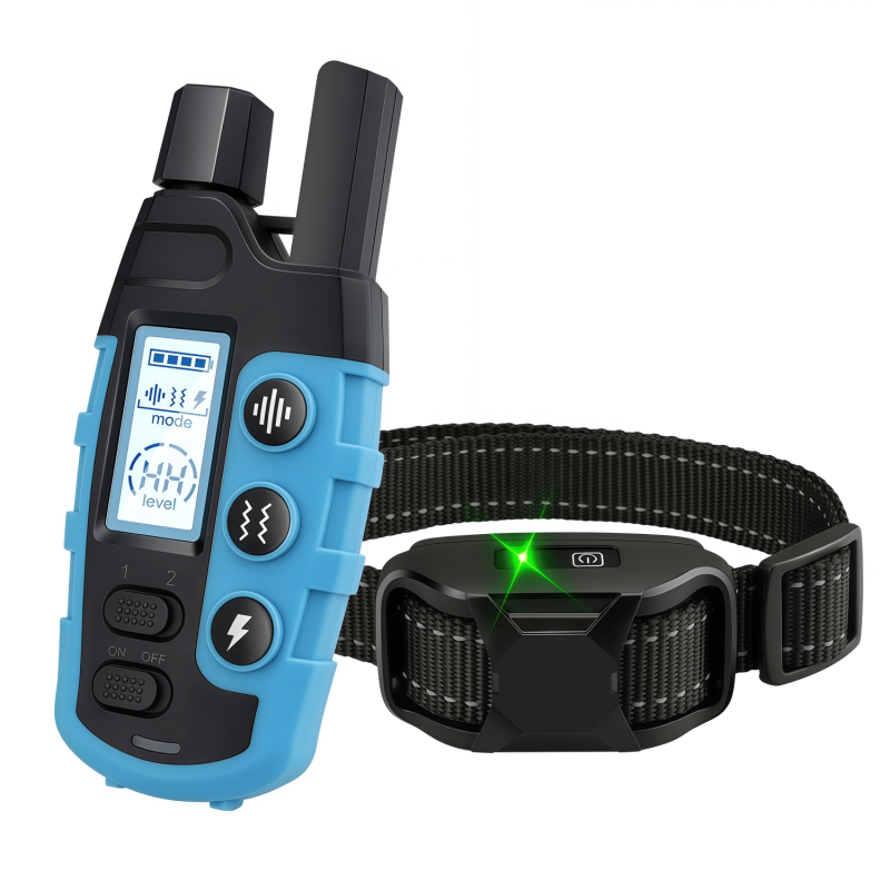 Rechargeable Dog Training Collar with Remote - 600M (2000FT) Range, IP67 Waterproof, 3 Training Modes (Beep, Vibration, Static), Fits 8-150 lbs Dogs