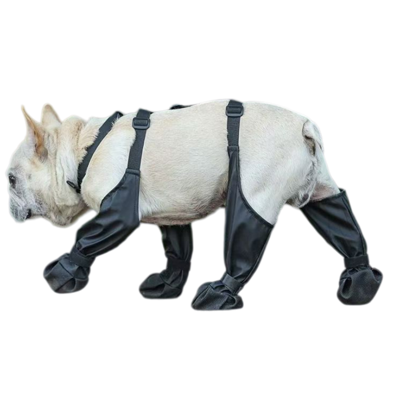 Adjustable Dog Suspender Boots - Water-Resistant Pet Leggings with Anti-Slip Paw Protection