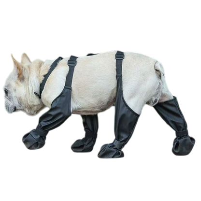 Adjustable Dog Suspender Boots - Water-Resistant Pet Leggings with Anti-Slip Paw Protection
