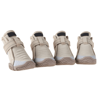 Breathable Knit Mesh Dog Boots with Anti-Slip Rubber Sole and Reflective Straps