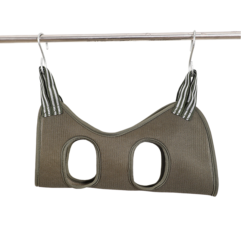 Breathable Mesh Pet Grooming Hammock Sling with Stainless Steel Hooks for Dogs & Cats - Safe Nail Trimming, Bathing, and Eye/Ear Care