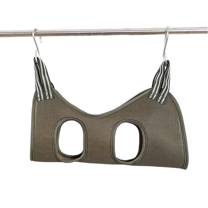 Breathable Mesh Pet Grooming Hammock Sling with Stainless Steel Hooks for Dogs & Cats - Safe Nail Trimming, Bathing, and Eye/Ear Care