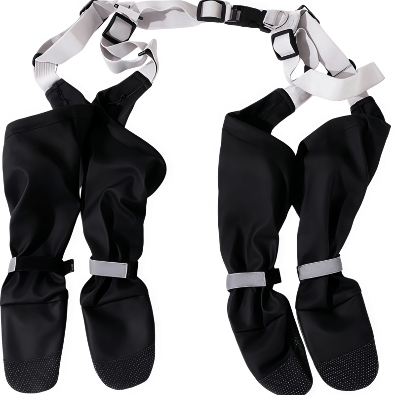 All-Terrain Dog Suspender Boots with Integrated Harness System - Waterproof, Anti-Slip Paw Protection