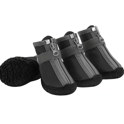 Breathable Mesh Dog Boots with Anti-Slip Sole, Reflective Straps & Zipper