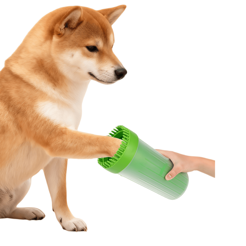 Portable Dog Paw Cleaner Cup with Soft Silicone Bristles, Manual Muddy Foot Washer for Small & Large Dogs