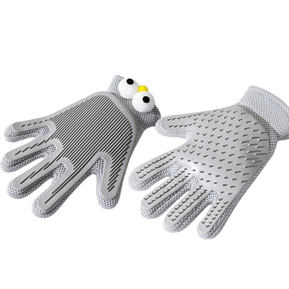 Pet Grooming Glove for Cats and Dogs - Breathable Mesh Deshedding Mitt with Soft Silicone Bristles for Gentle Hair Removal & Furniture Cleaning