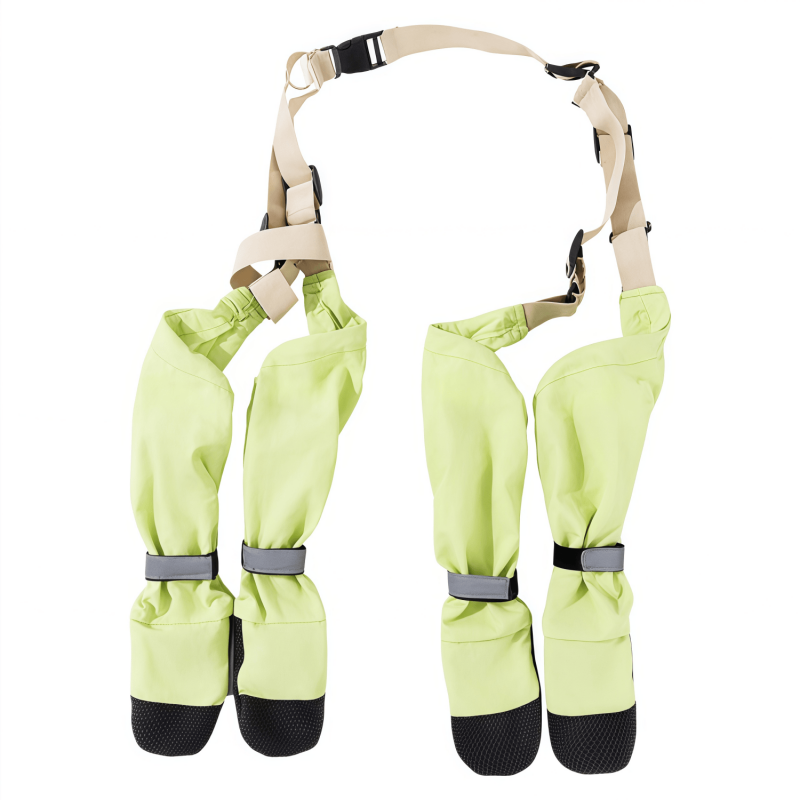 All-Terrain Dog Suspender Boots with Integrated Harness System - Waterproof, Anti-Slip Paw Protection
