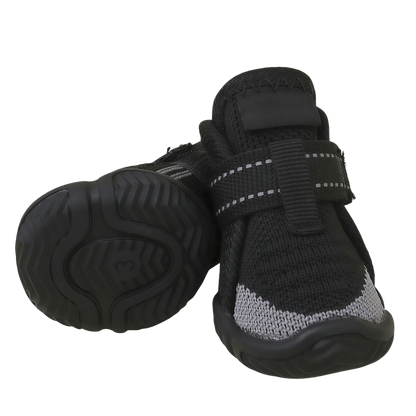 Breathable Knit Mesh Dog Boots with Anti-Slip Rubber Sole and Reflective Straps