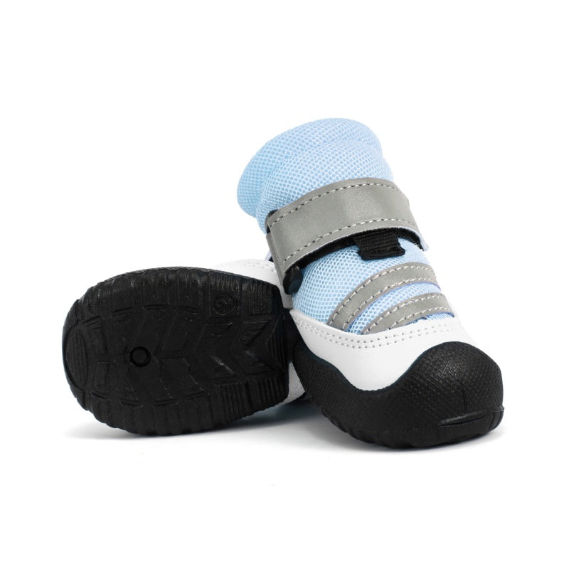 Breathable All-Weather Dog Boots with Anti-Slip Rubber Sole & Reflective Straps - All-Terrain Paw Protectors