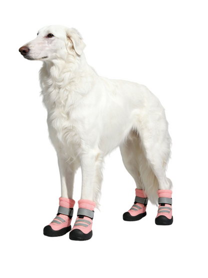 Breathable All-Weather Dog Boots with Anti-Slip Rubber Sole & Reflective Straps - All-Terrain Paw Protectors