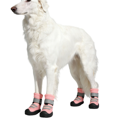 Breathable All-Weather Dog Boots with Anti-Slip Rubber Sole & Reflective Straps - All-Terrain Paw Protectors
