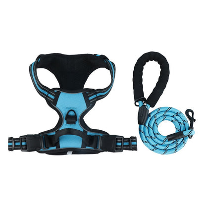 Reflective No-Pull Dog Harness with Control Handle and Leash Set - Adjustable Breathable Padded Pet Vest for Small Medium Large Dogs