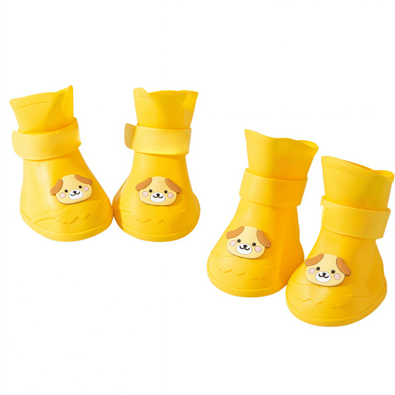 Waterproof Dog Rain Boots - Anti-Slip Silicone Paw Protectors with Adjustable Straps