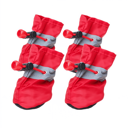 Water-Resistant Soft-Sole Dog Boots with Anti-Slip Sole and Reflective Straps