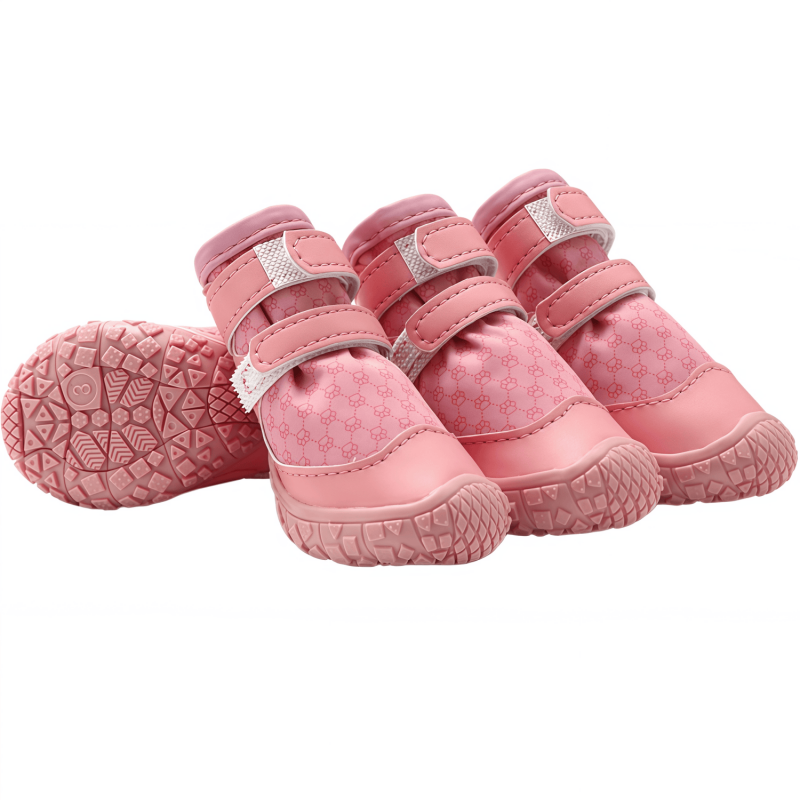 Breathable Mesh Dog Boots with Anti-Slip Sole, Reflective Straps & Zipper